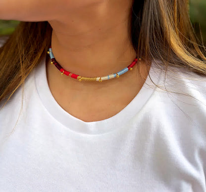 Choker Praga Lia Aro Balines Granate