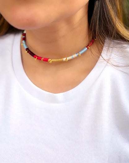 Choker Praga Lia Aro Balines Granate