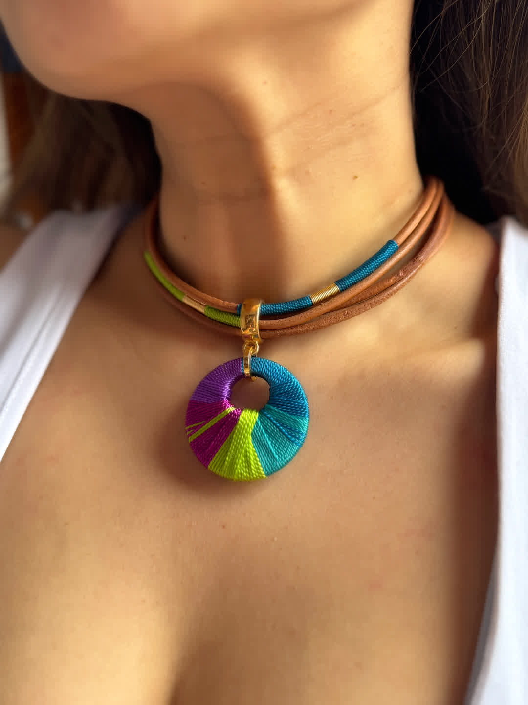 Collar Choker Zipaquira Pistacho - Sara´s accesorios