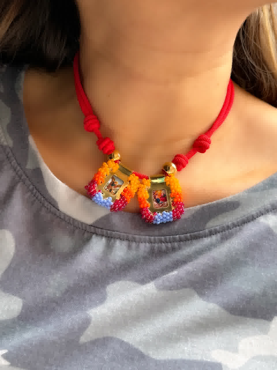 Collar Cordon Escapulario Sol