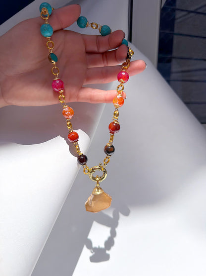 Collar Fenix Chocolate