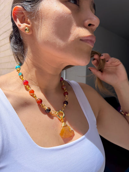 Collar Fenix Chocolate