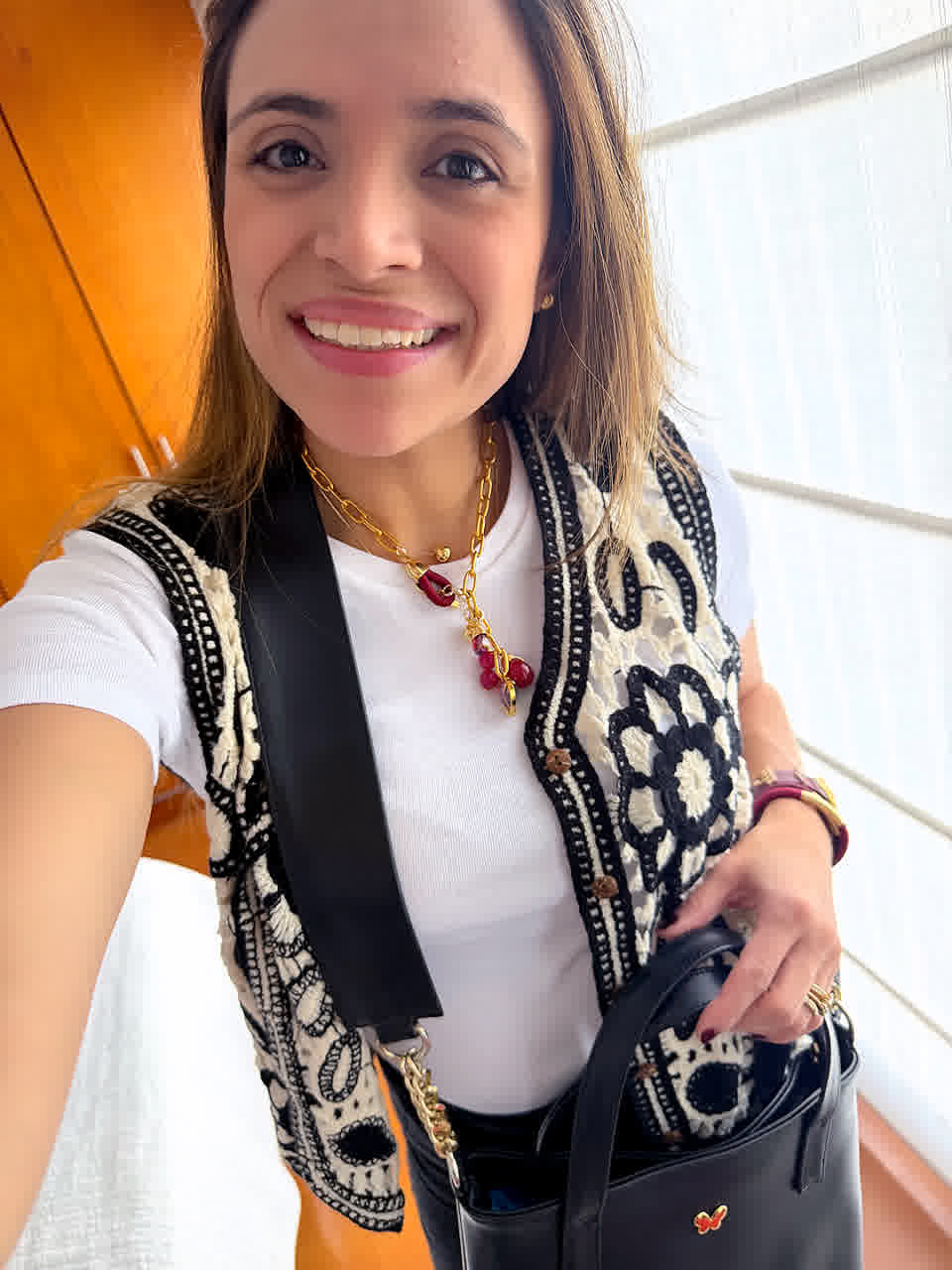 Collar Chain Megan Vino Tinto