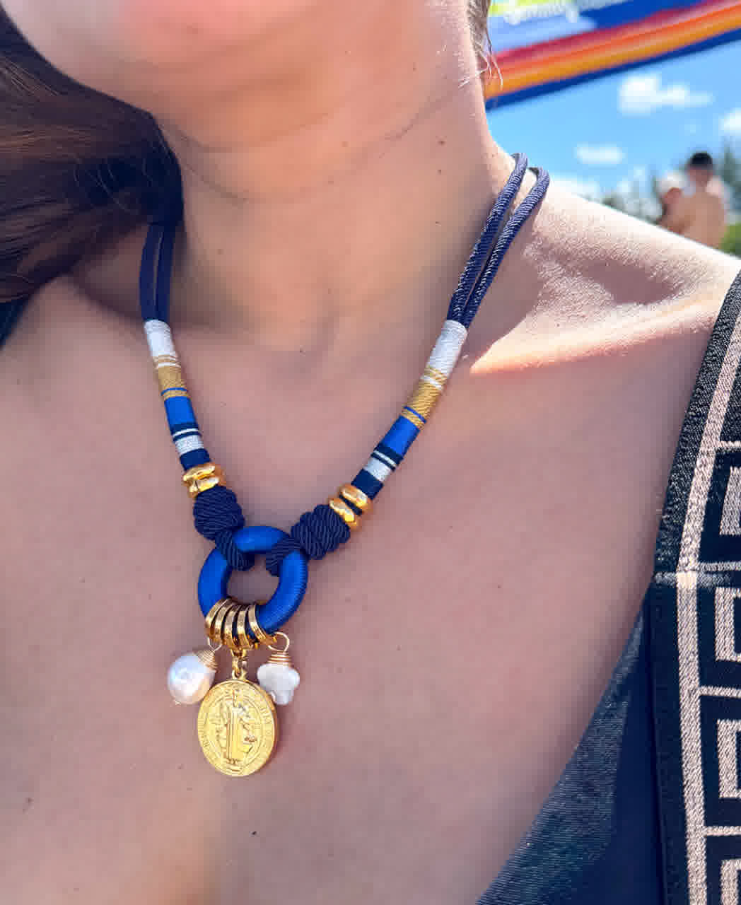 Collar Sparkle Nazary Nauty Blue