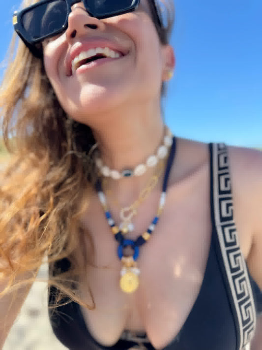 Collar Sparkle Nazary Nauty Blue