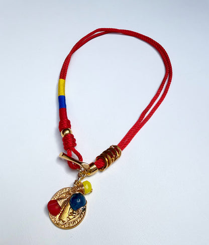 Collar Madu rojo Colombia dije de san benito
