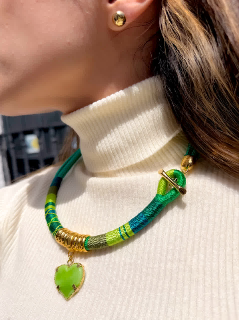 Collar Praga Alice Degrade de Verdes