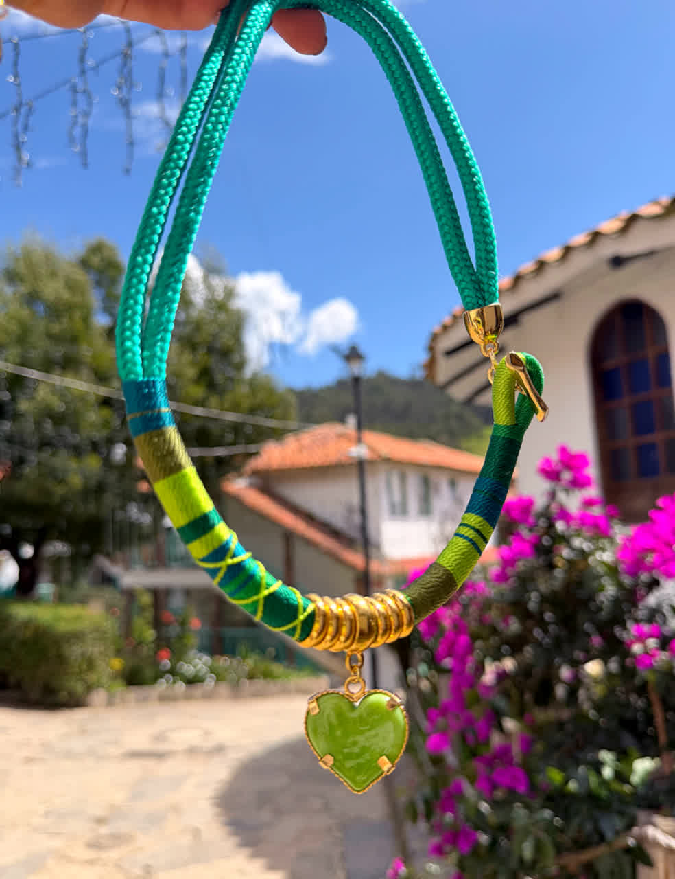 Collar Praga Alice Degrade de Verdes