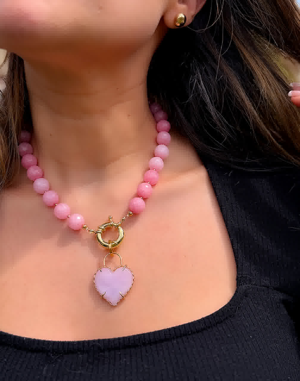 Collar Azalea rosa - Sara´s accesorios