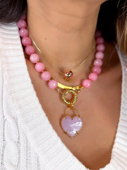 Collar Azalea rosa - Sara´s accesorios