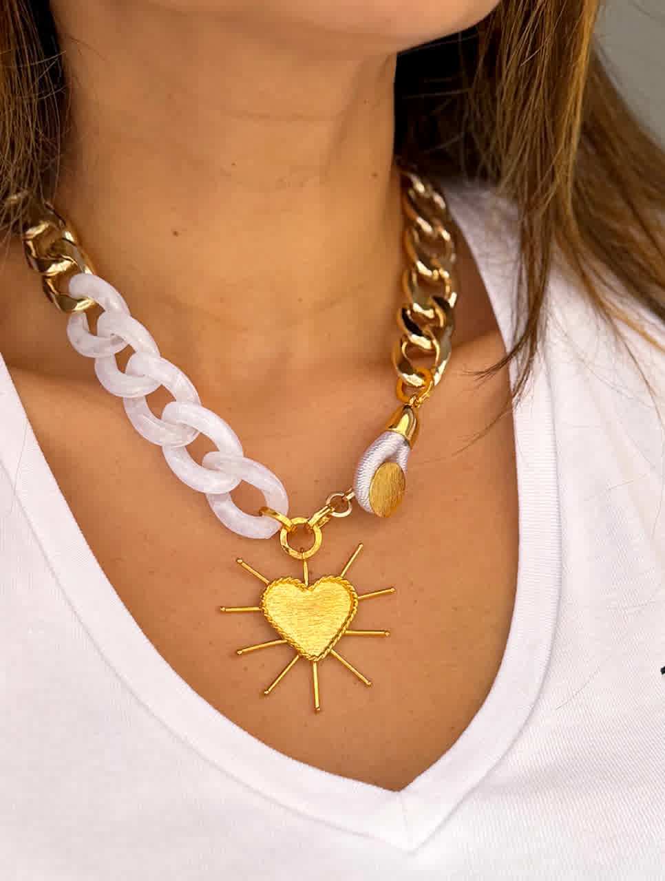 Collar Chain Colors White