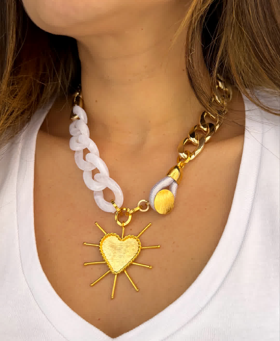 Collar Chain Colors White