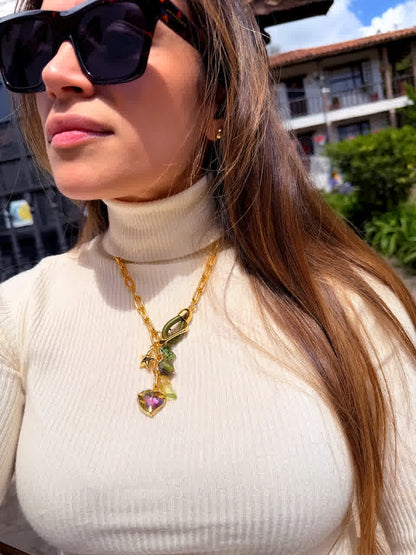 Collar Chain Megan Verde Oliva