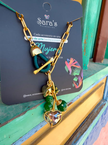 Collar Chain Megan Verde Oscuro