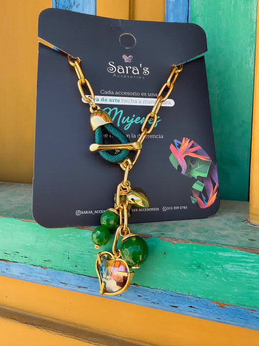 Collar Chain Megan Verde Oscuro