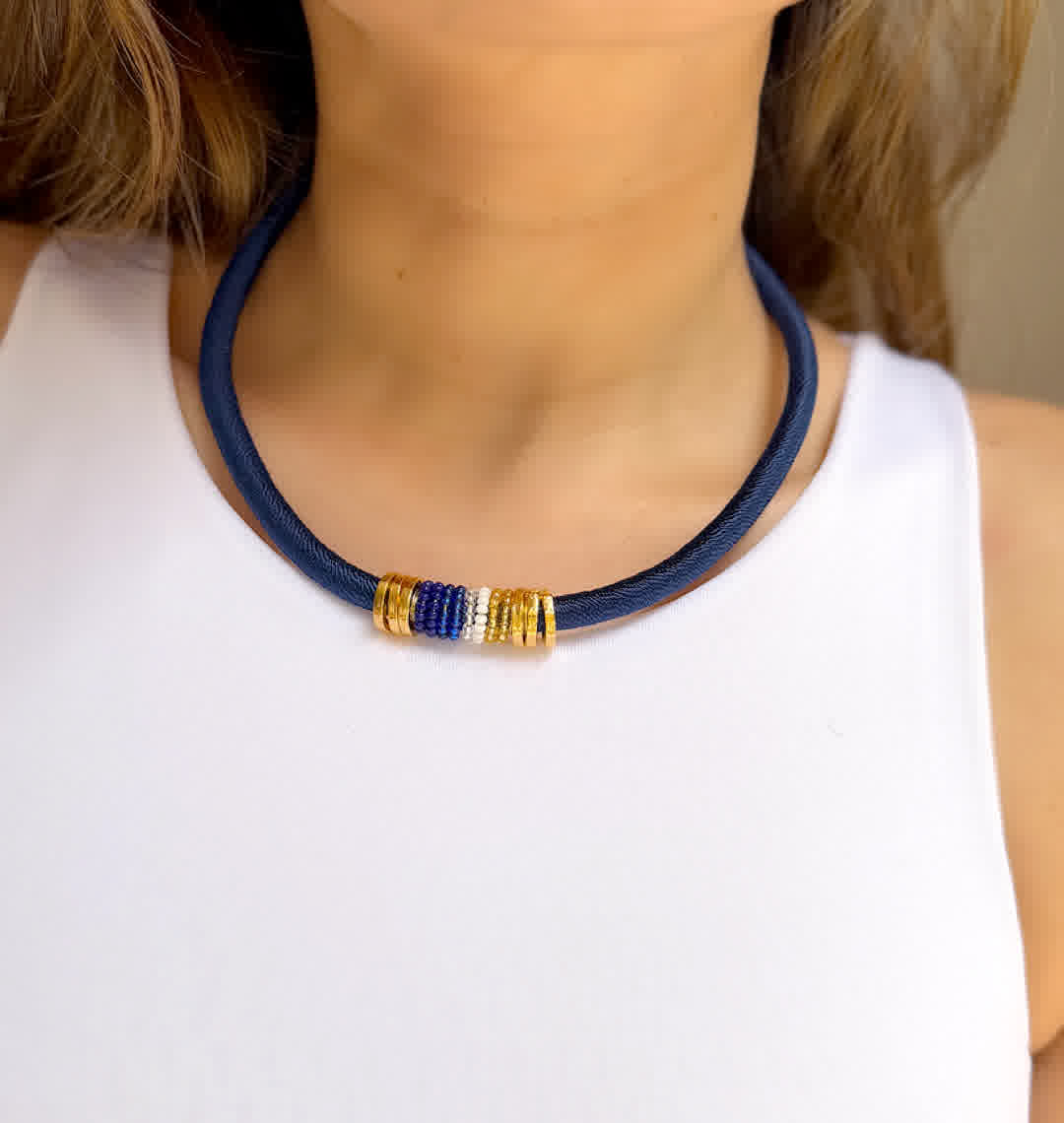 Collar Marroqui Suraya Glam Nauty Blue - Sara´s accesorios