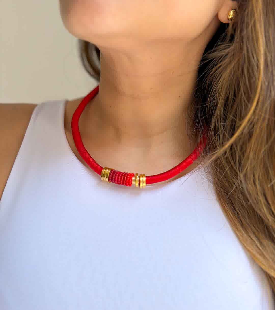 Collar Marroqui Suraya Glam Rojos - Sara´s accesorios
