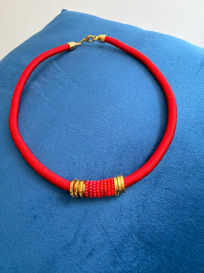 Collar Marroqui Suraya Glam Rojos - Sara´s accesorios