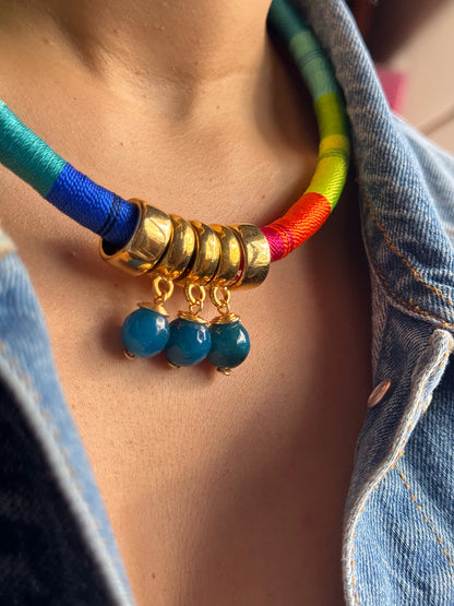 Collar Princesa Maxi piedras Multicolor - Sara´s accesorios