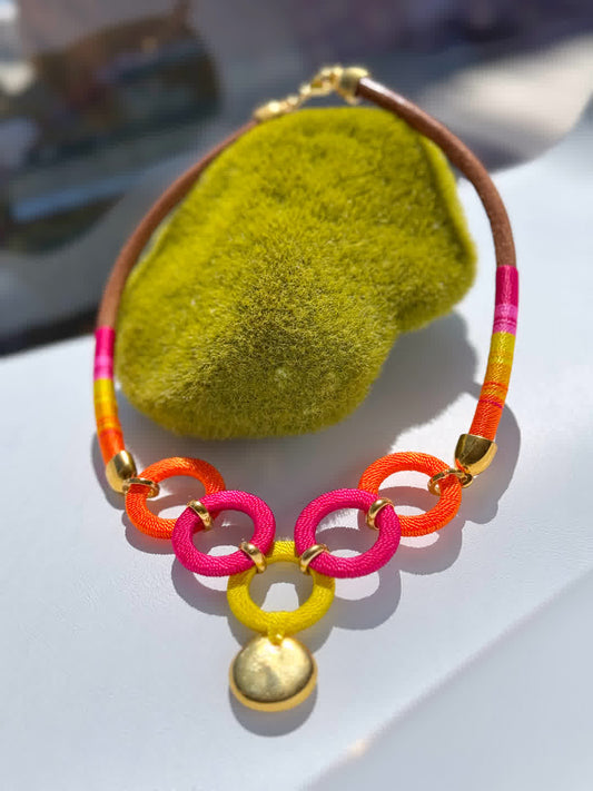 Collar Origen Valle de Cocora Citricos - Sara´s accesorios