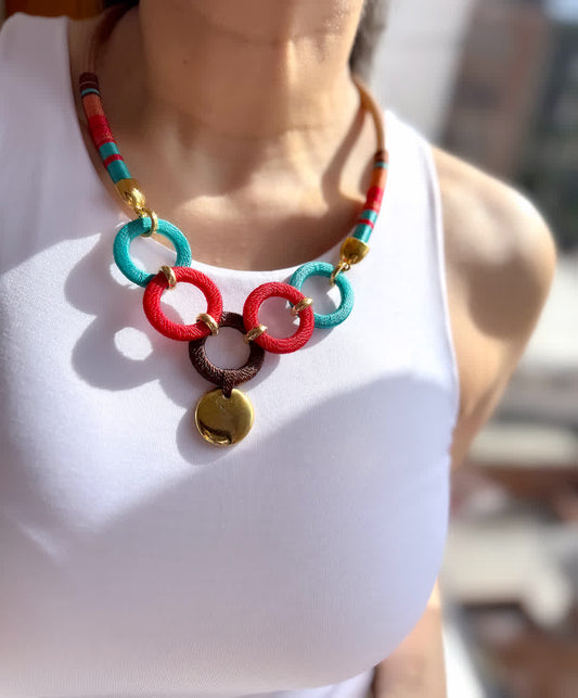 Collar Origen Valle de Cocora Mokare - Sara´s accesorios