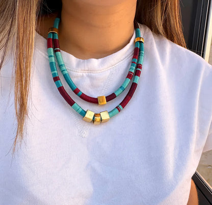 Collar Caribe Ibiza Vino Celeste