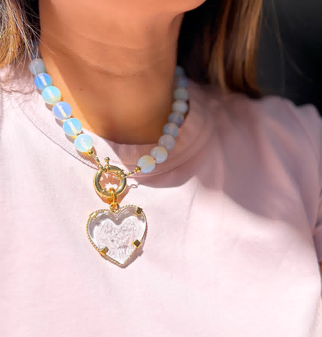 Collar Azalea Agata Ópalo - Sara´s accesorios