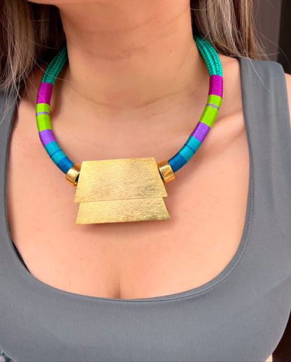 Collar Pectoral Egipcio Pistacho