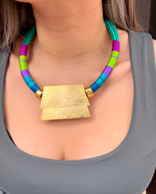 Collar Pectoral Egipcio Pistacho