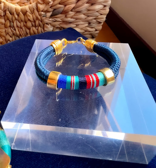 Pulsera Blue Mandala Sencilla Naval