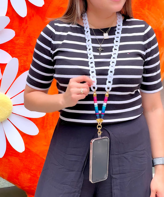 Porta Celular Maxi Azul Radiante blanco - Sara´s accesorios