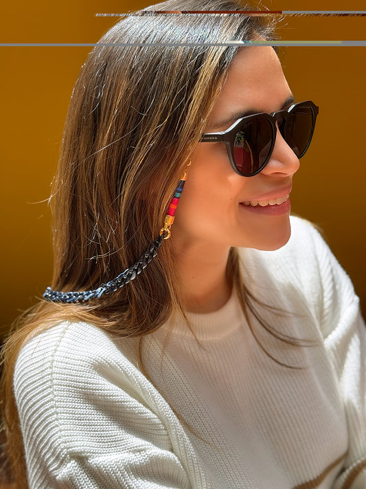 Cuelga Gafas Chain Mora azul - Sara´s accesorios
