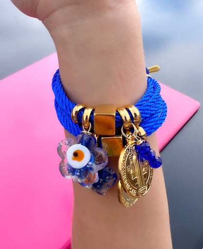 Pulsera Amuleto azul rey - Sara´s accesorios