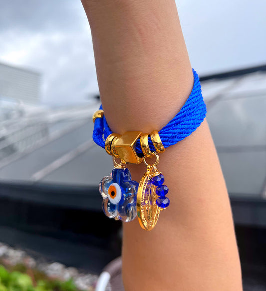 Pulsera Amuleto azul rey - Sara´s accesorios