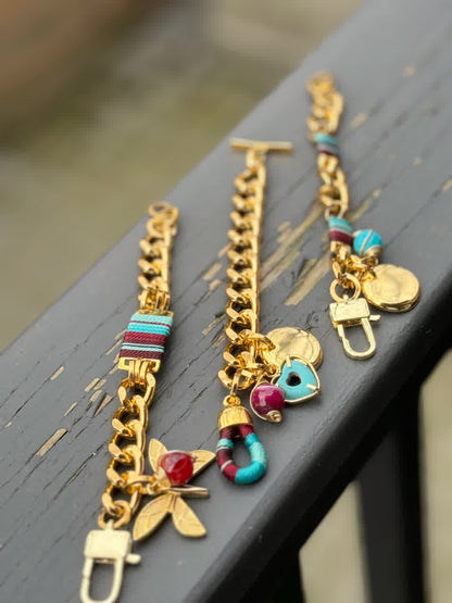 Pulsera Aguaje vino celeste