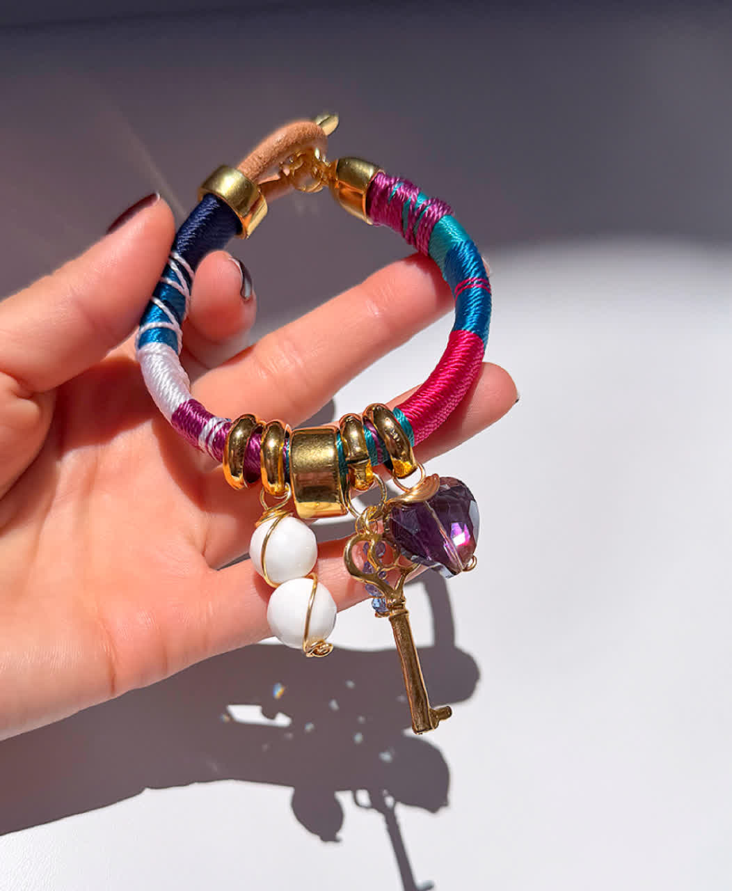 Pulsera Marroqui Caramelo Azul Radiante