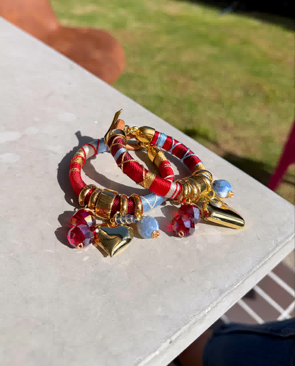 Pulsera Marroqui Caramelo Granate