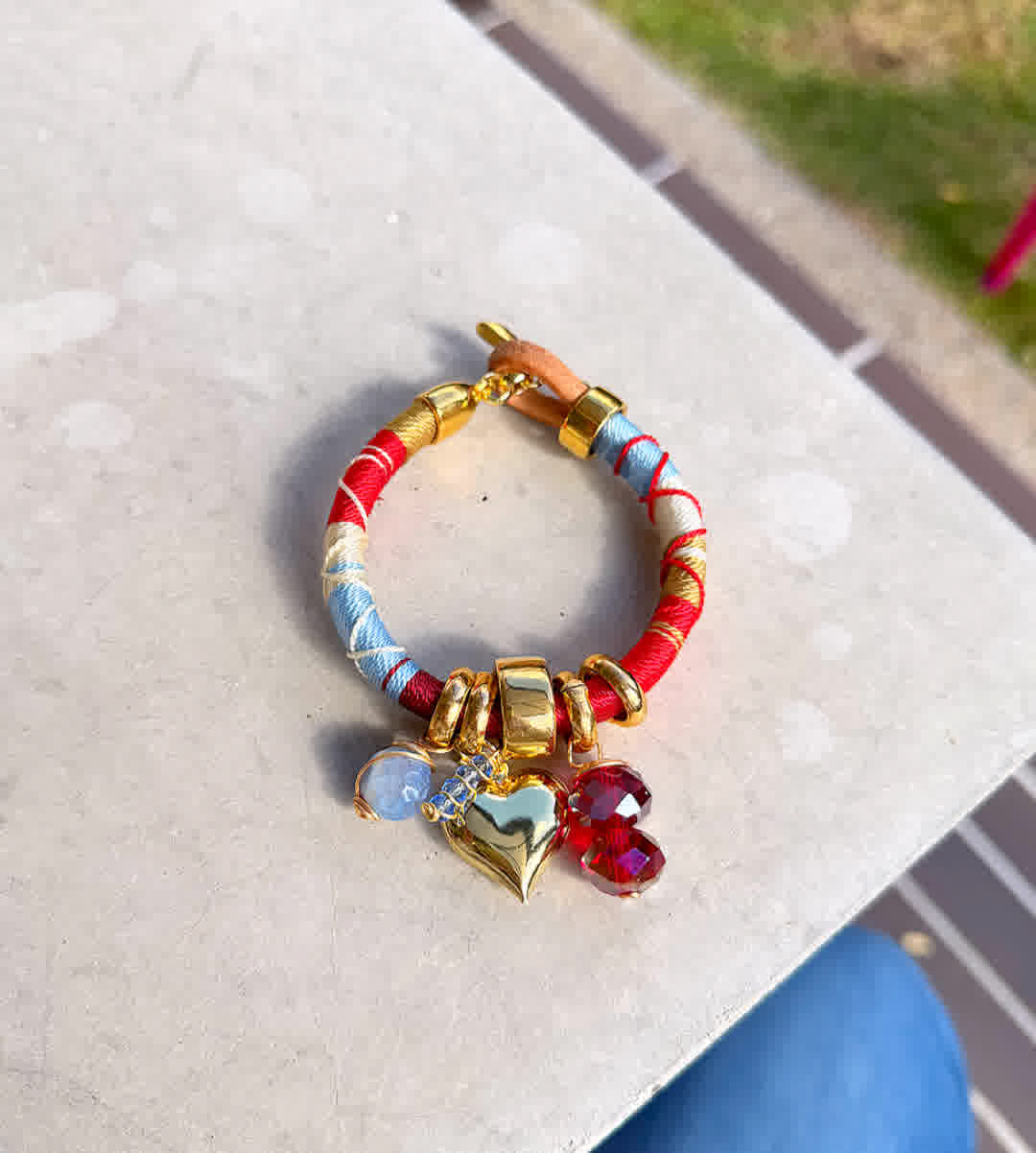 Pulsera Marroqui Caramelo Granate