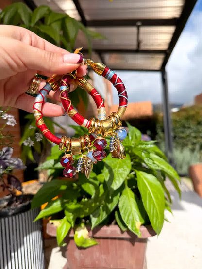 Pulsera Marroqui Caramelo Granate
