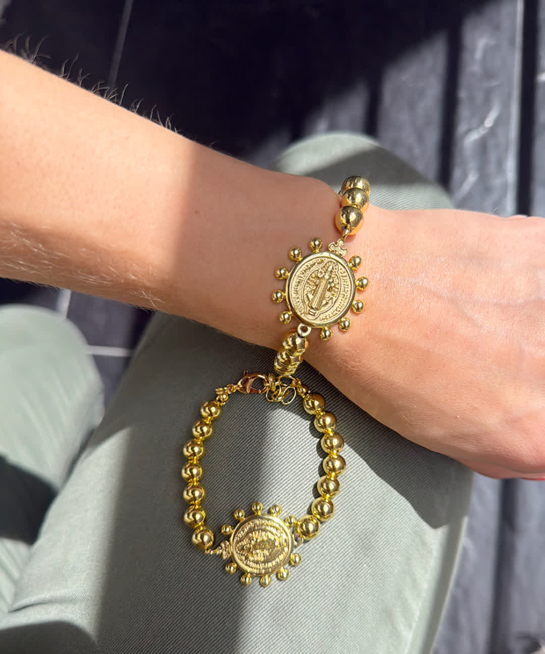 Pulsera balines san Benito sol