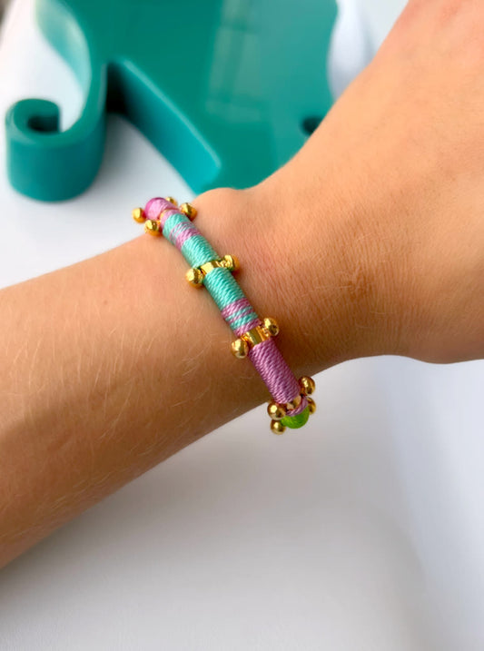Pulsera Doble Balin Purple