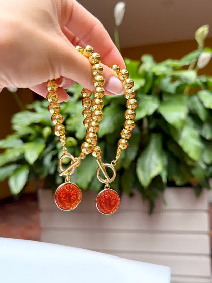 Pulsera Esperanza Dorada dije san benito terracota