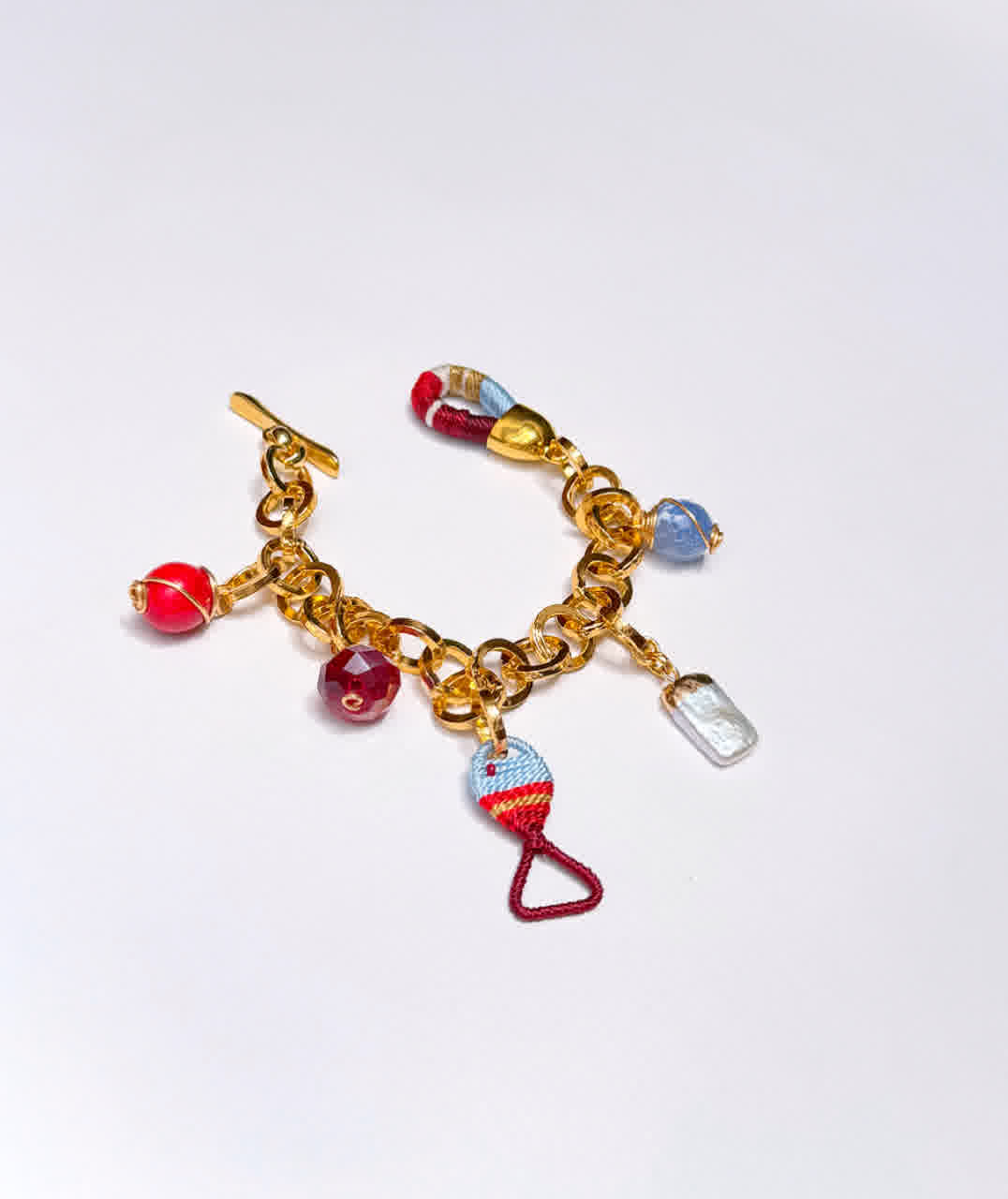 Pulsera Lua granate pez