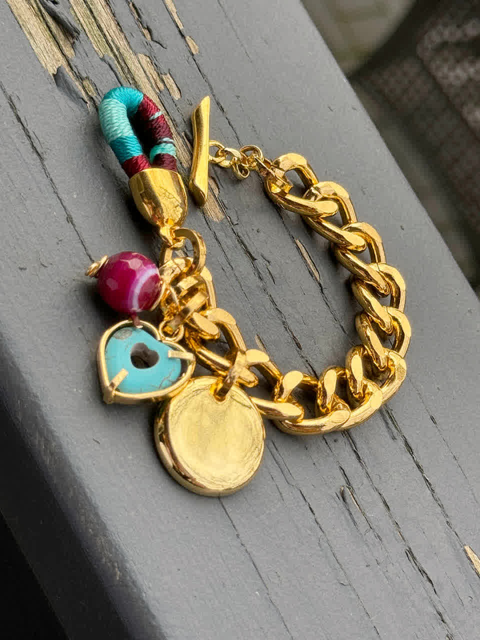 Pulsera Luna vino celeste