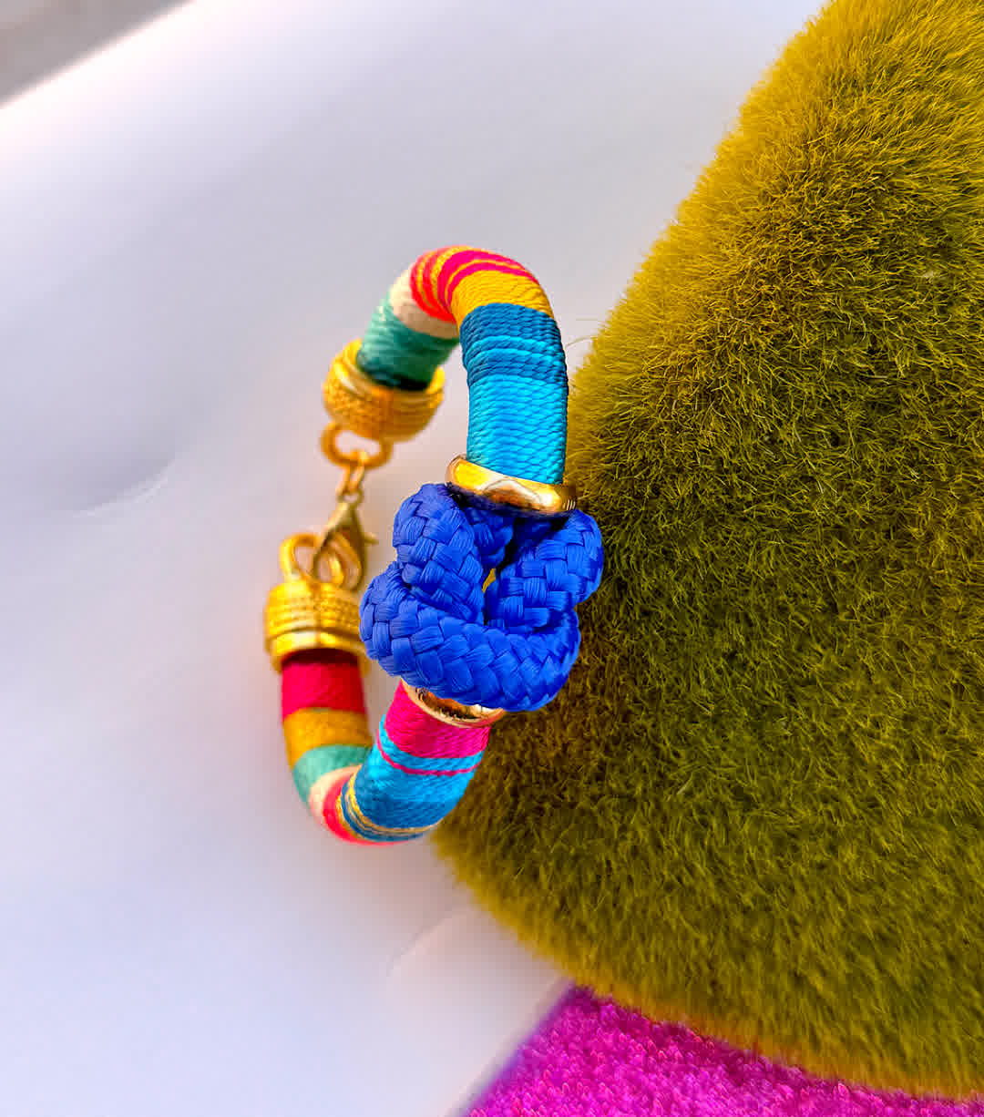 Pulsera Blue Nudo Del Amor Marruecos