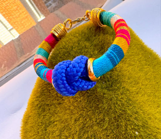 Pulsera Blue Nudo Del Amor Marruecos