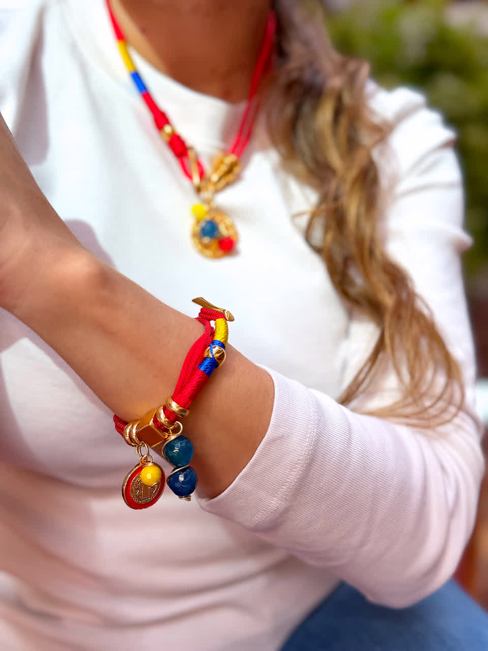 Collar Madu rojo Colombia dije de san benito