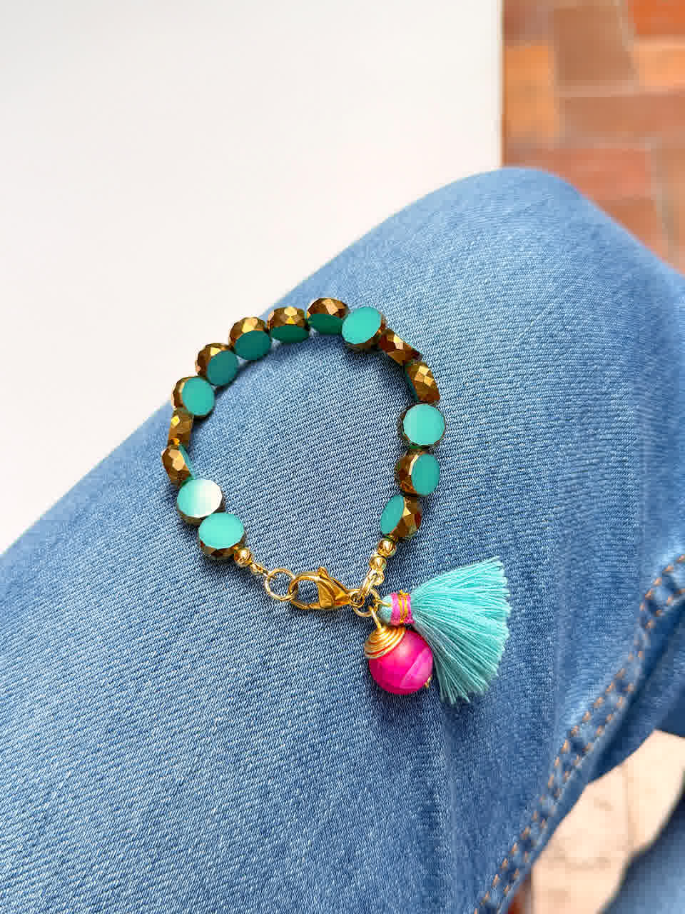 Pulsera Azucena turquesa