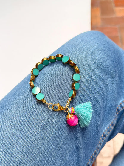 Pulsera Azucena turquesa