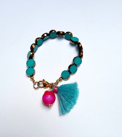 Pulsera Azucena turquesa